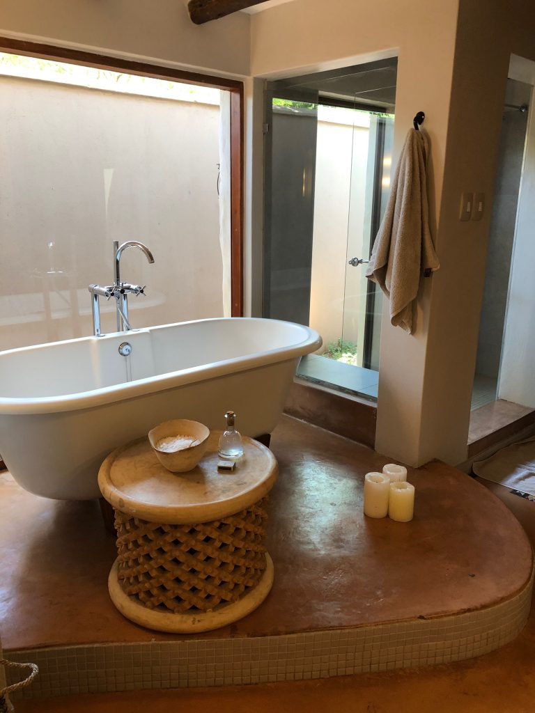 En suite bathroom has a large free-standing bath for relaxing!