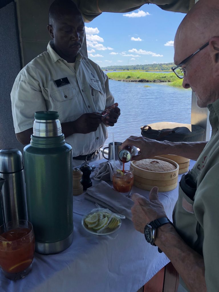 Steve making us some bloody marys!