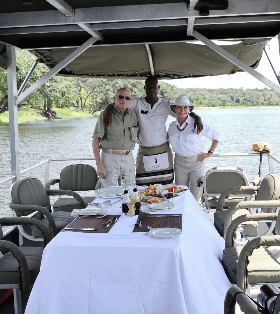 Private boat lunch on the Chobe River